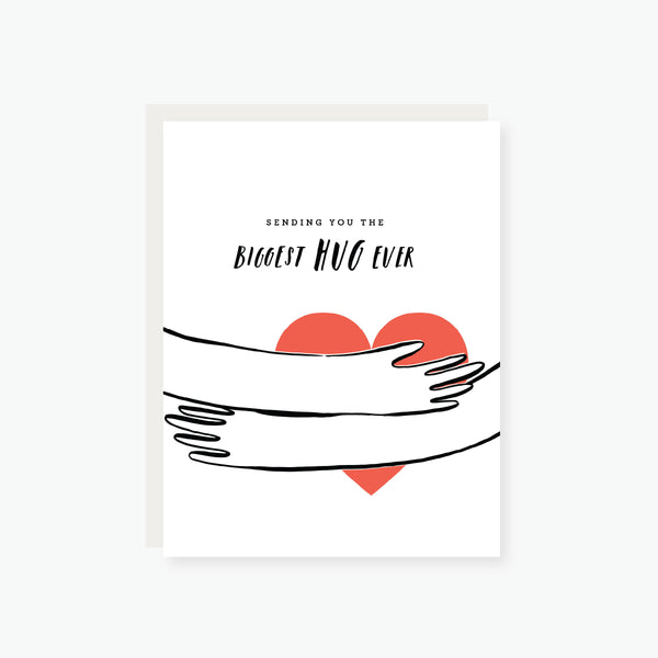 biggest hug ever get well, thinking of you card