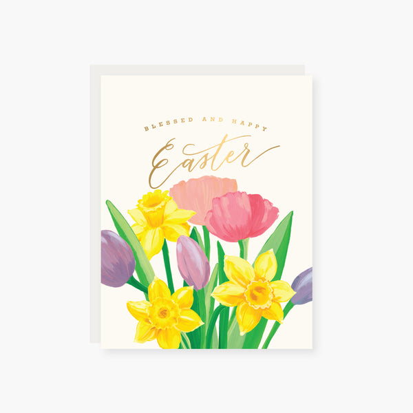 Spring Flowers Easter Card