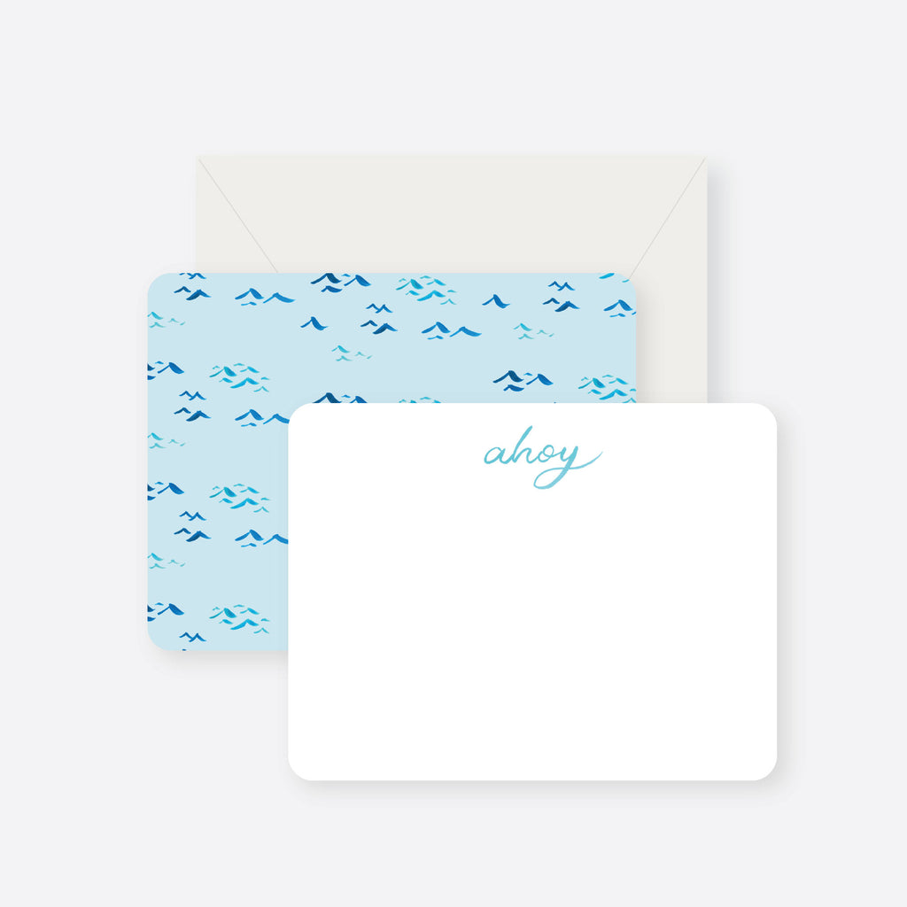 ahoy flat notecard set