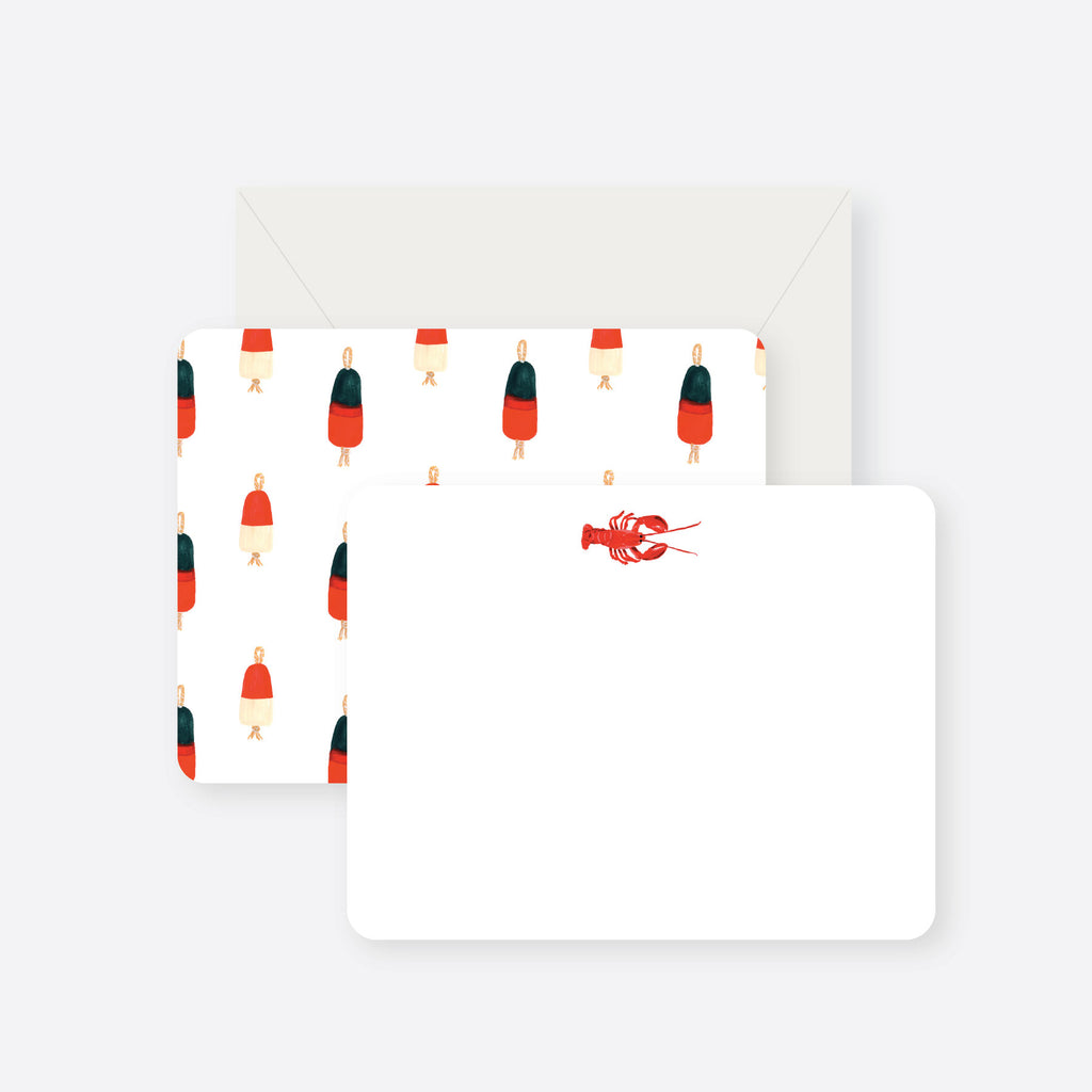 lobster flat notecard set
