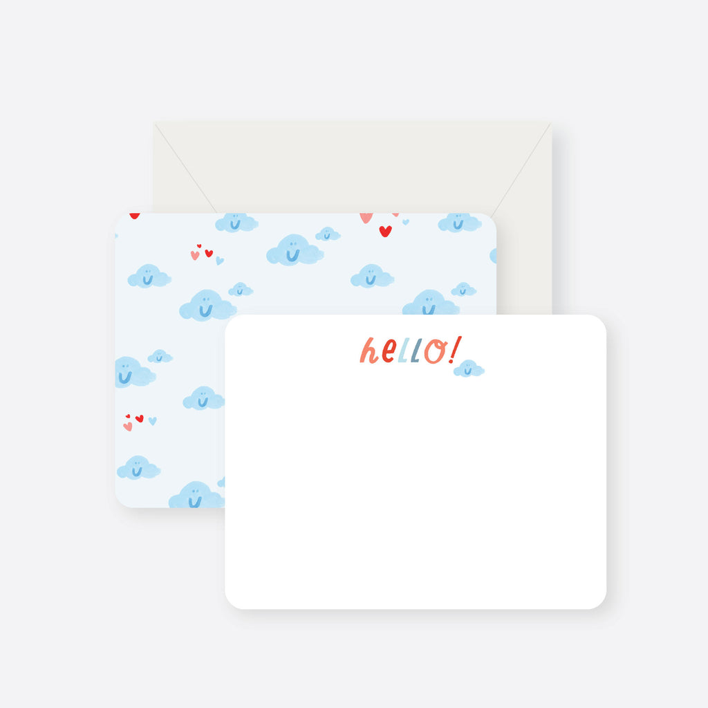 hello! flat notecard set