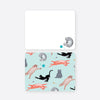 stretching cats flat notecard set