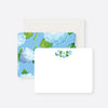 hydrangea blooms flat notecard set
