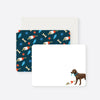 Chocolate Lab flat note card set