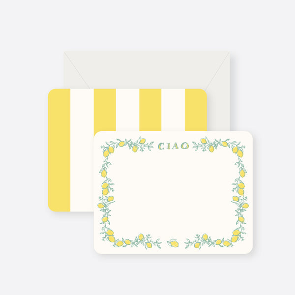 Ciao lemonsl Flat Note Card Set