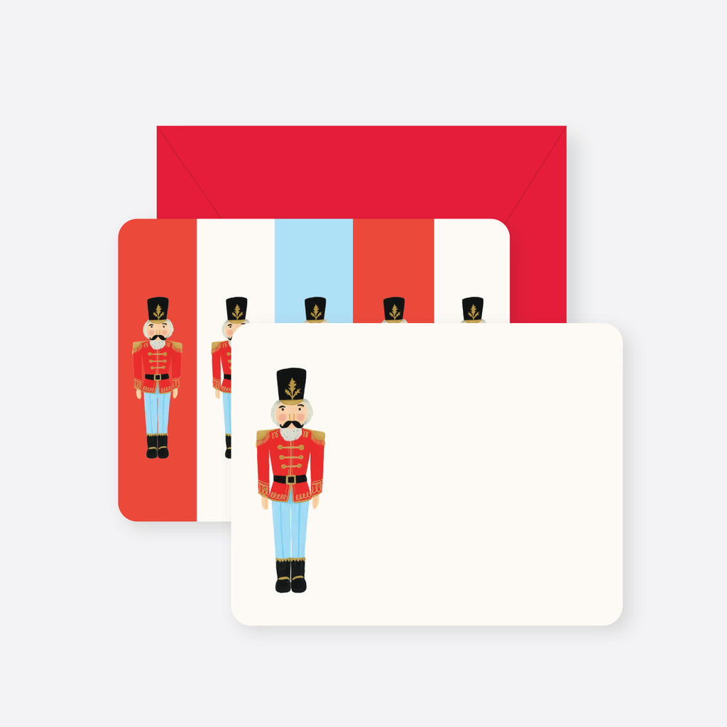 Nutcracker Christmas Flat Note Card Set