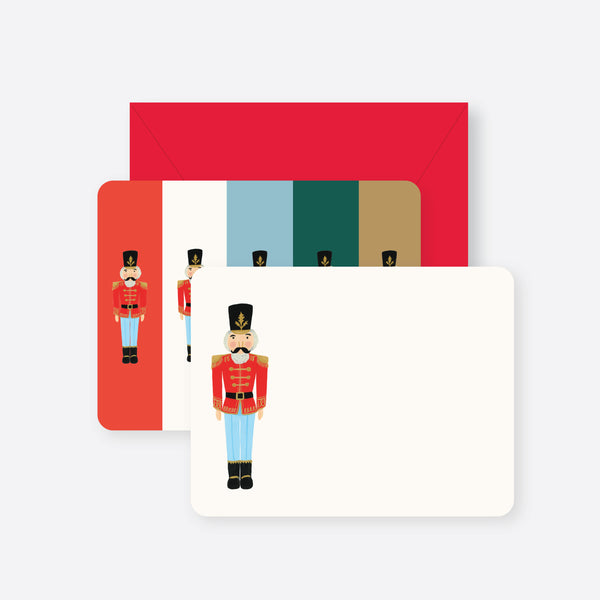 Nutcracker Christmas Flat Note Card Set