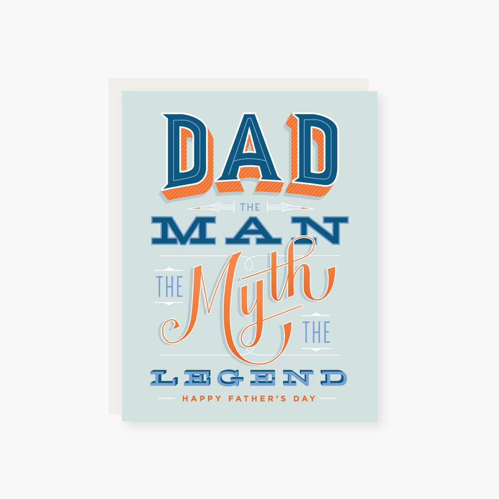 the man, the myth, the legend father's day card