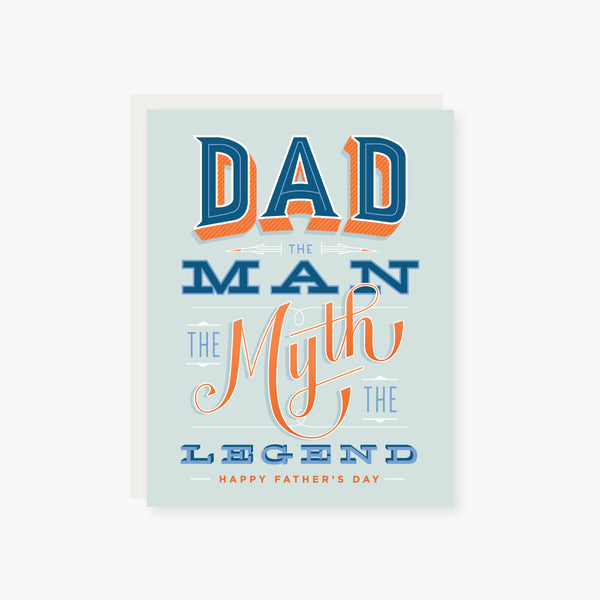 the man, the myth, the legend father's day card