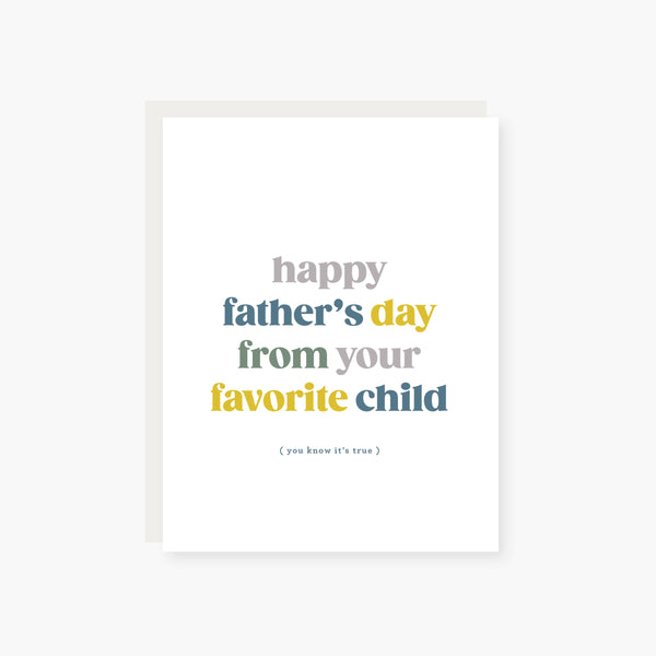 your favorite child father's day card