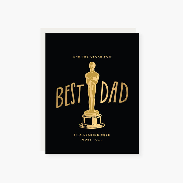 Oscar for best dad in a leading role father's day card