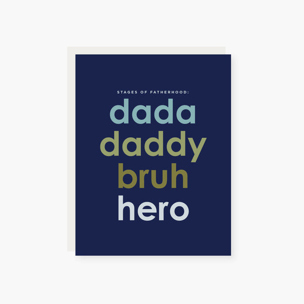 2021 Co. x Holiday Junkie stages of Fatherhood Father's Day Card