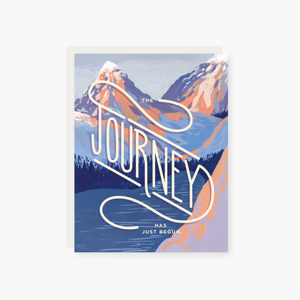 The journey has just begun, graduation and inspiration card