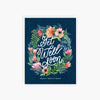get well soon floral wreath card