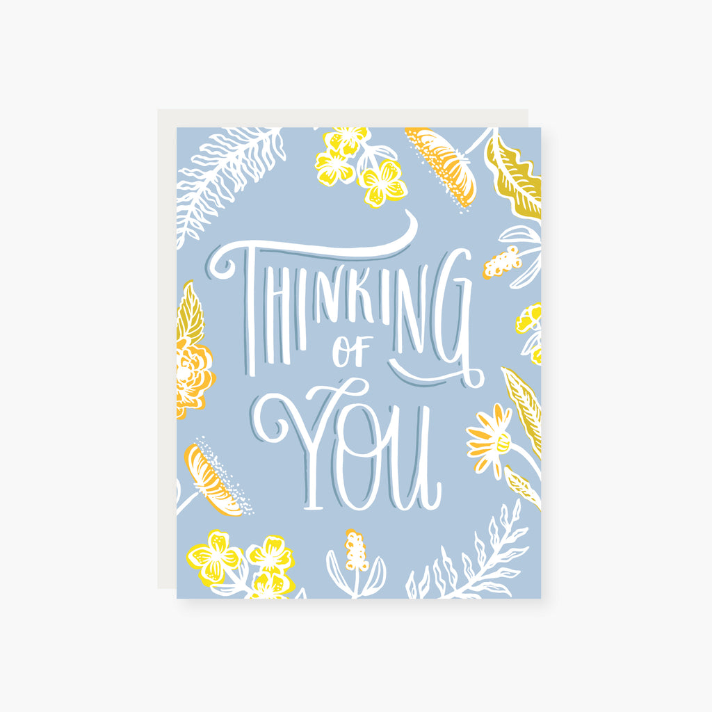 floral thinking of you card