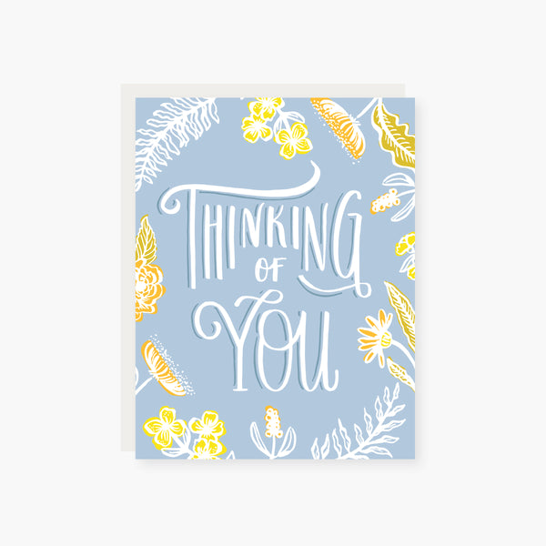 floral thinking of you card