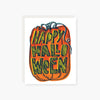 carved pumpkin halloween card