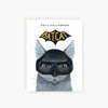 Bat Cat Halloween Card