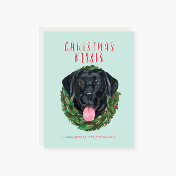 christmas kisses holiday card