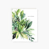 watercolor greens merry christmas card
