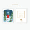 woodsy cabin holiday card
