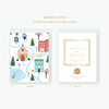 Merry Winter Scene Holiday card with Foil