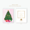 bright christmas tree foil holiday card