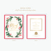 Very Merry Christmas foliage holiday card