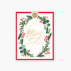 Very Merry Christmas foliage holiday card