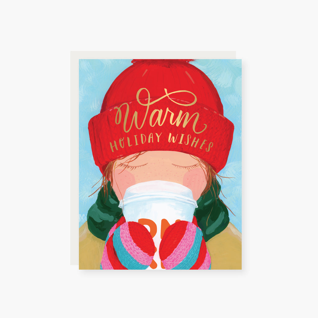 Warm Holiday wishes New England holiday card