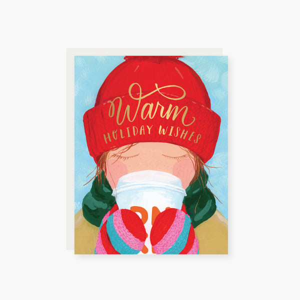 Warm Holiday wishes New England holiday card