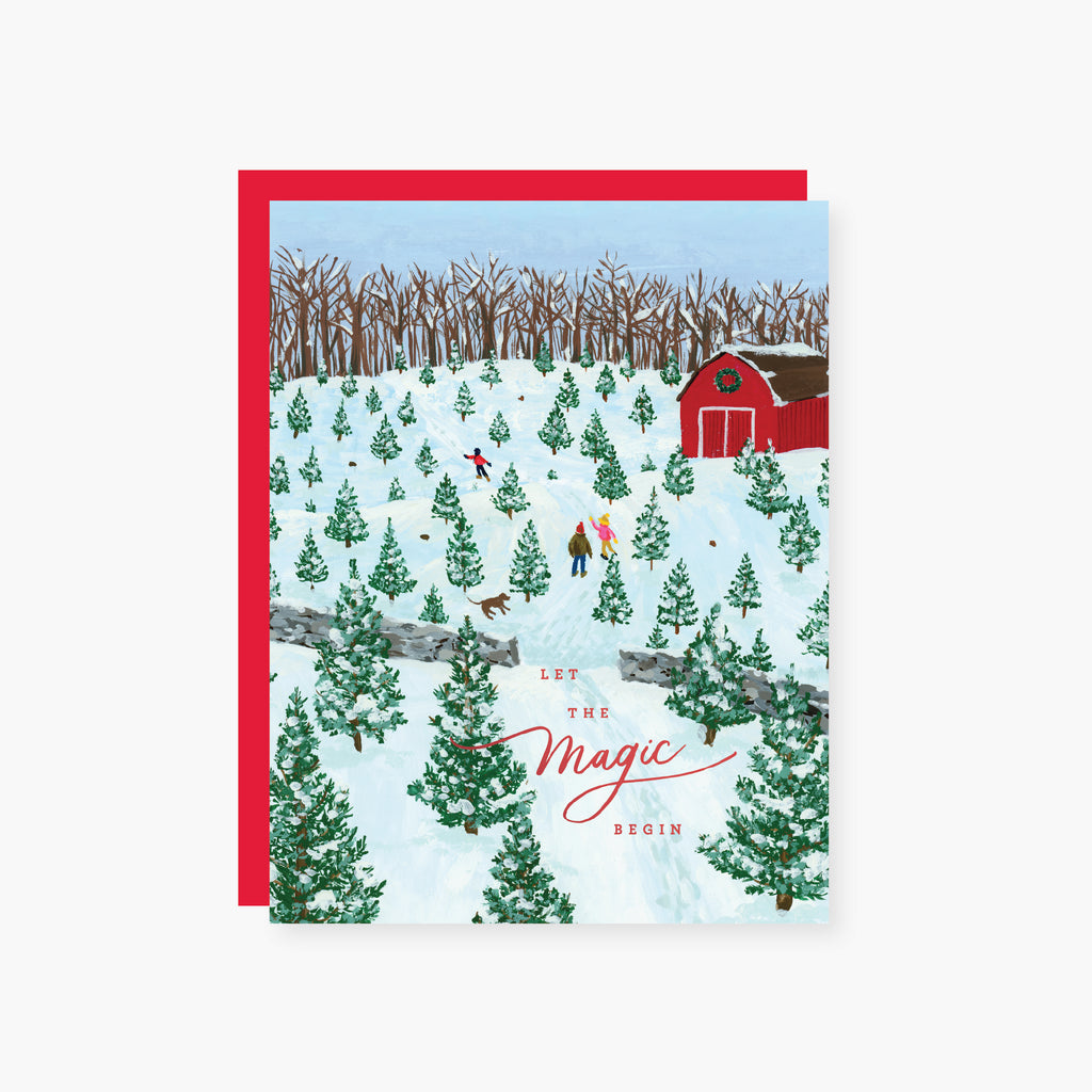 Magical Tree farm holiday card