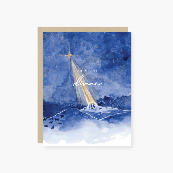 Oh Night Divine Religious Holiday Card