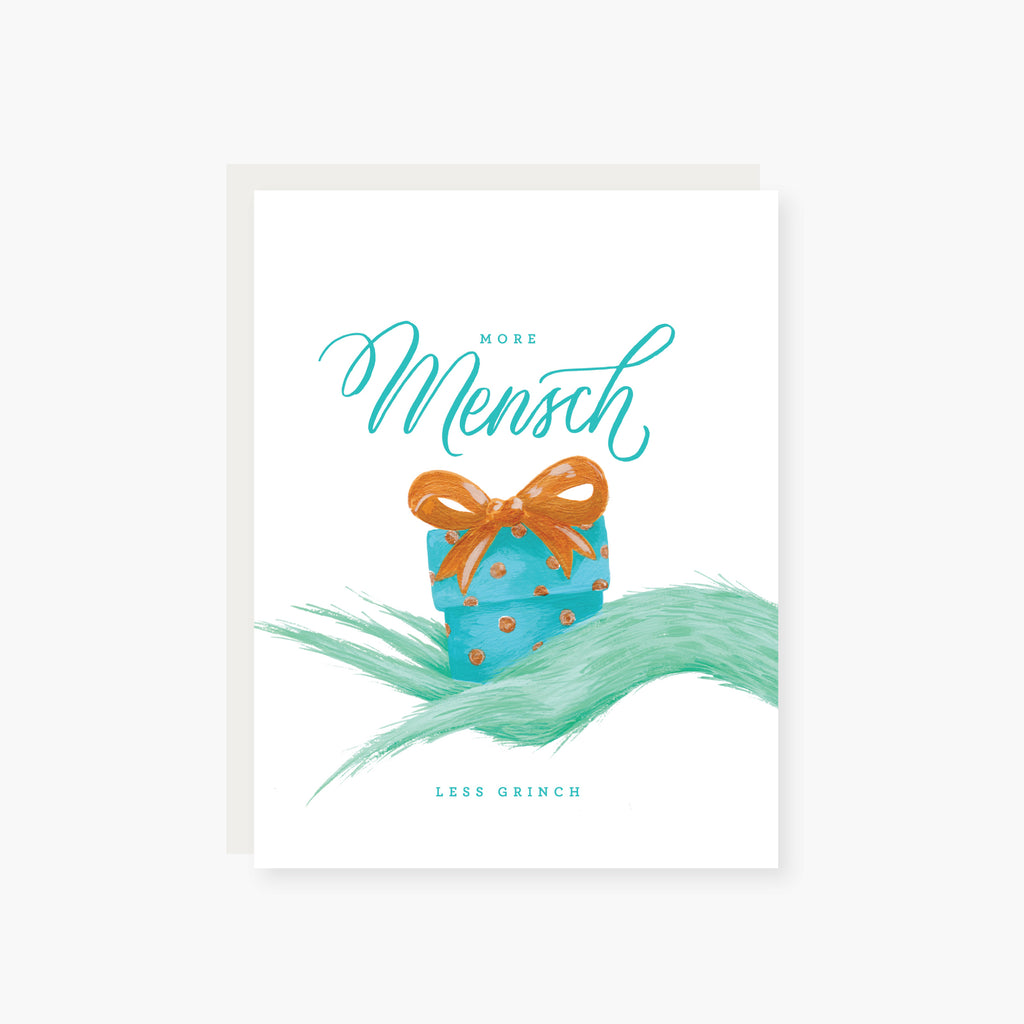 2021 Co. x Holiday Junkie more mensch less grinch hanukkah card