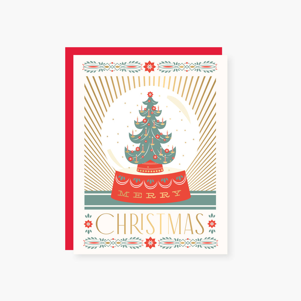 Merry Snow Globe Christmas Card