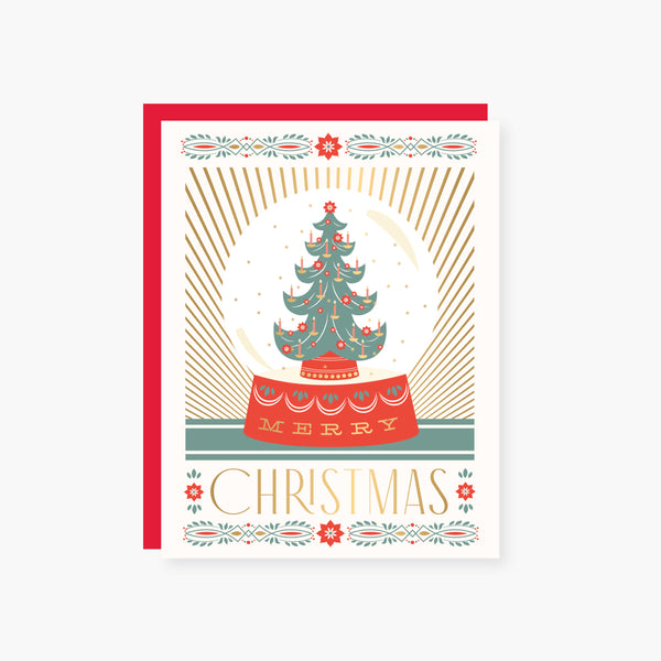 Merry Snow Globe Christmas Card