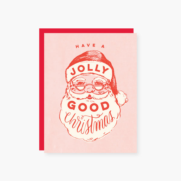Jolly Good Santa Christmas Card