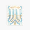 Folksy Menorah Hanukkah Card