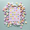 conversation hearts valentine's day card