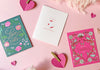 floral heart foil valentine's day card