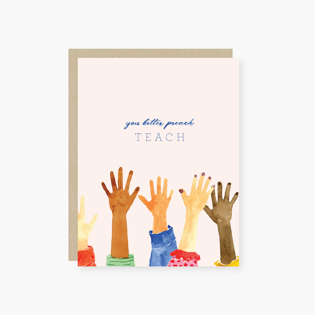 2021 Co. x Holiday Junkie Preach Teach Teacher Appreciation Card