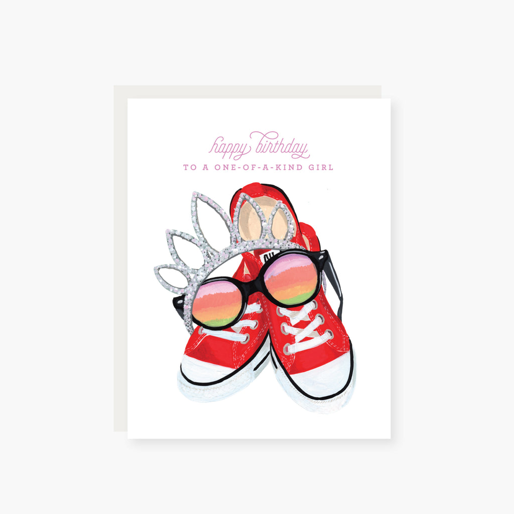 one of a kind girl, birthday card