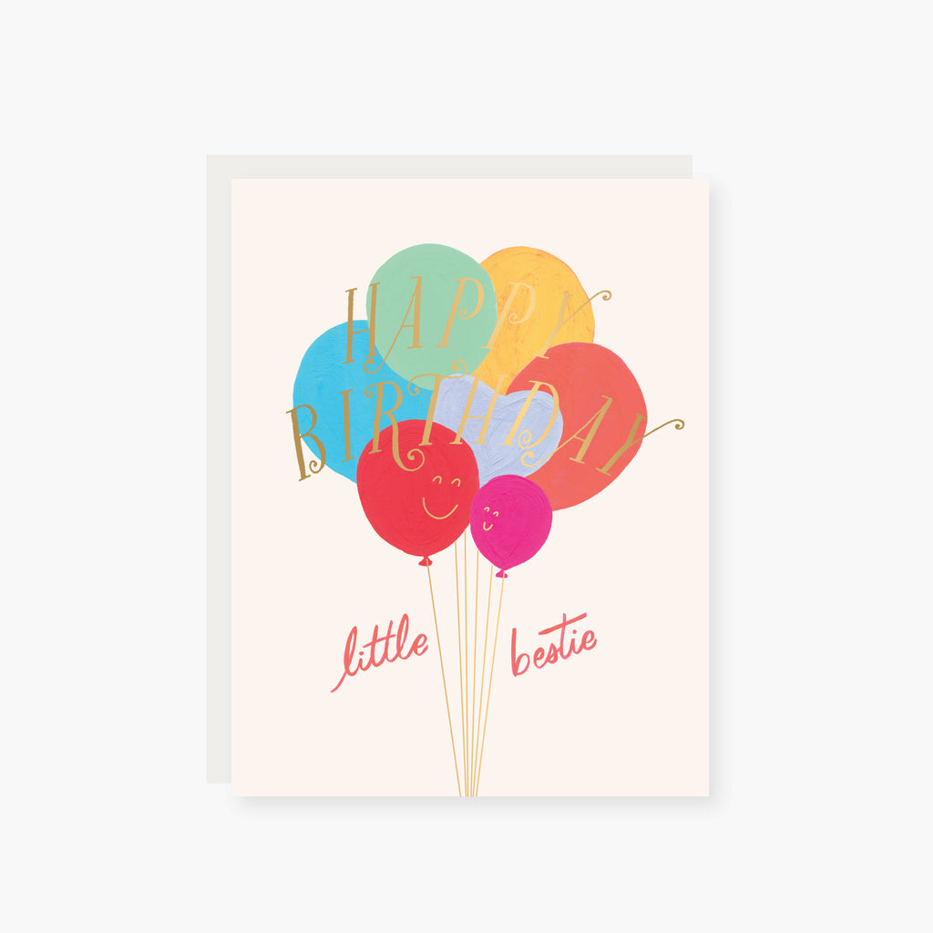 2021 Co. x Holiday Junkie little bestie foil birthday card
