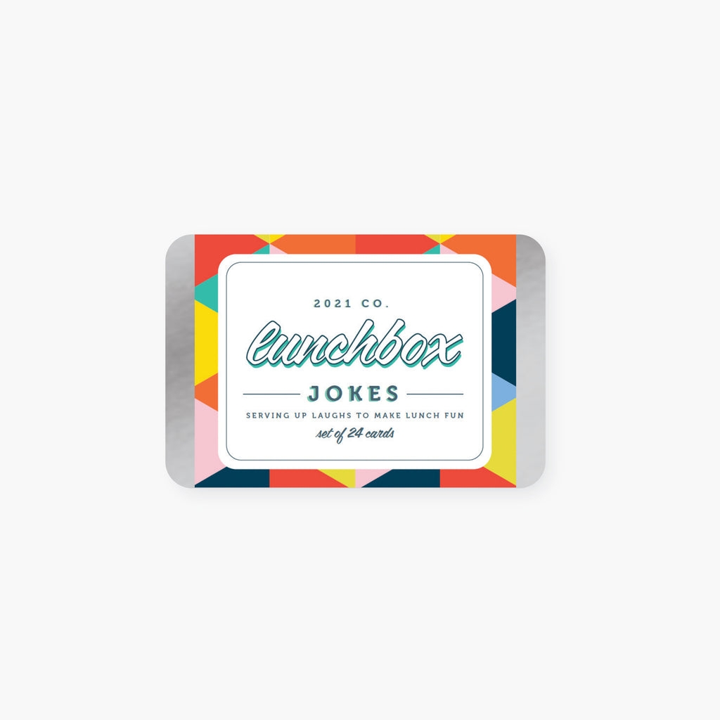 Lunchbox Jokes set of 24 notecards in metal tin