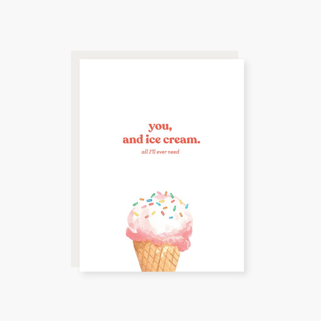 ice cream and you love card