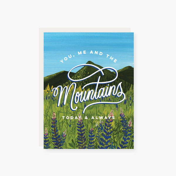 You, me and the mountains Love card