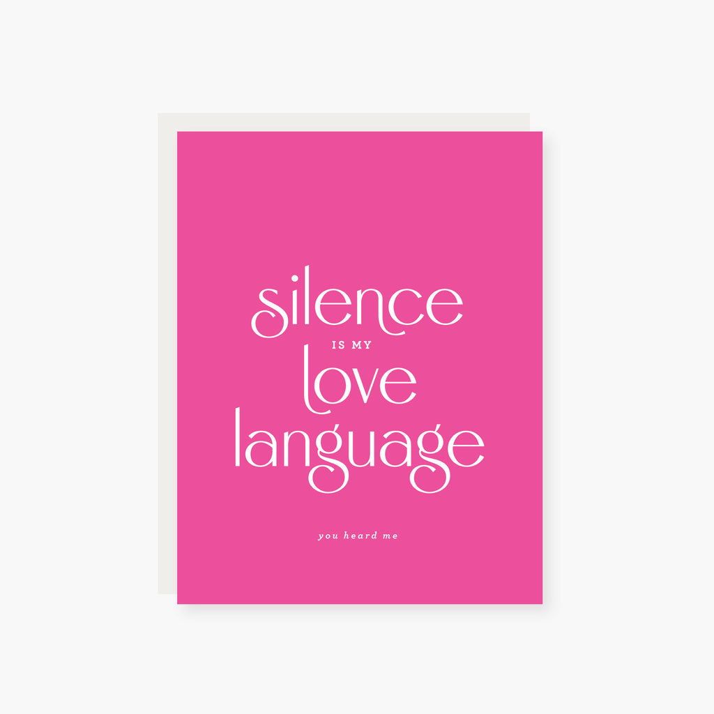 2021 Co. x Holiday Junkie silence is my love language love card