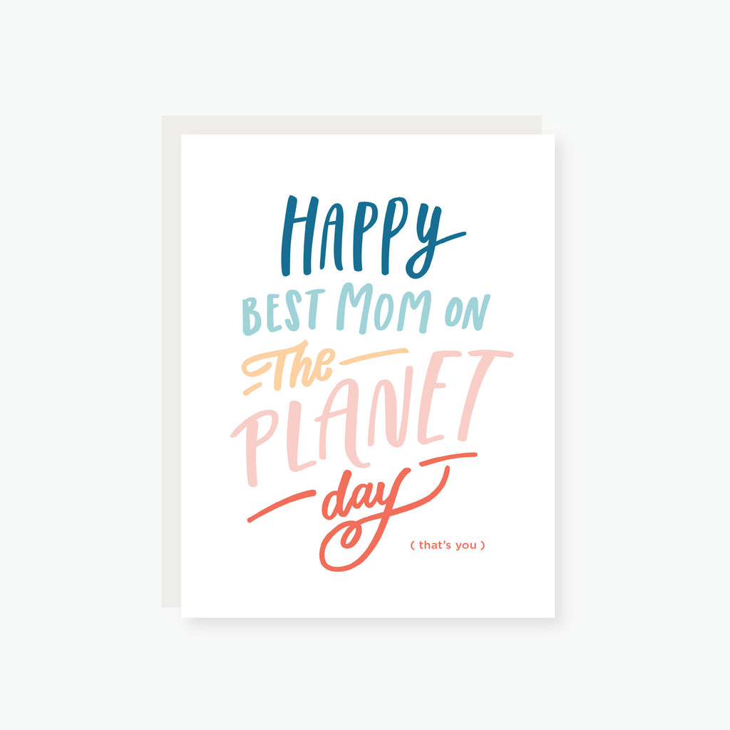 best mom on the planet mother's day card