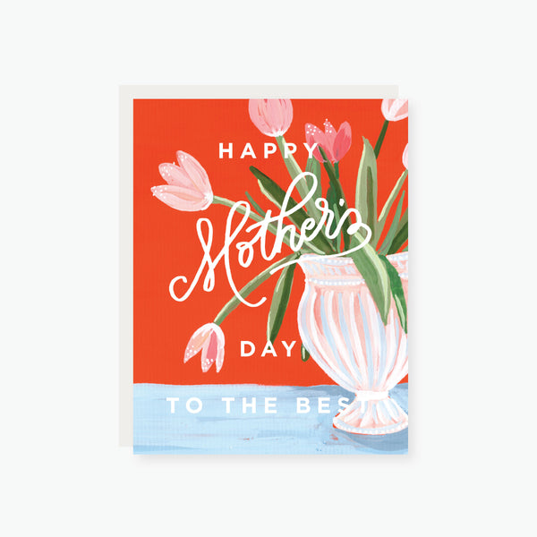 tulip vase mother's day card
