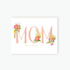 floral letters foil mother's day card